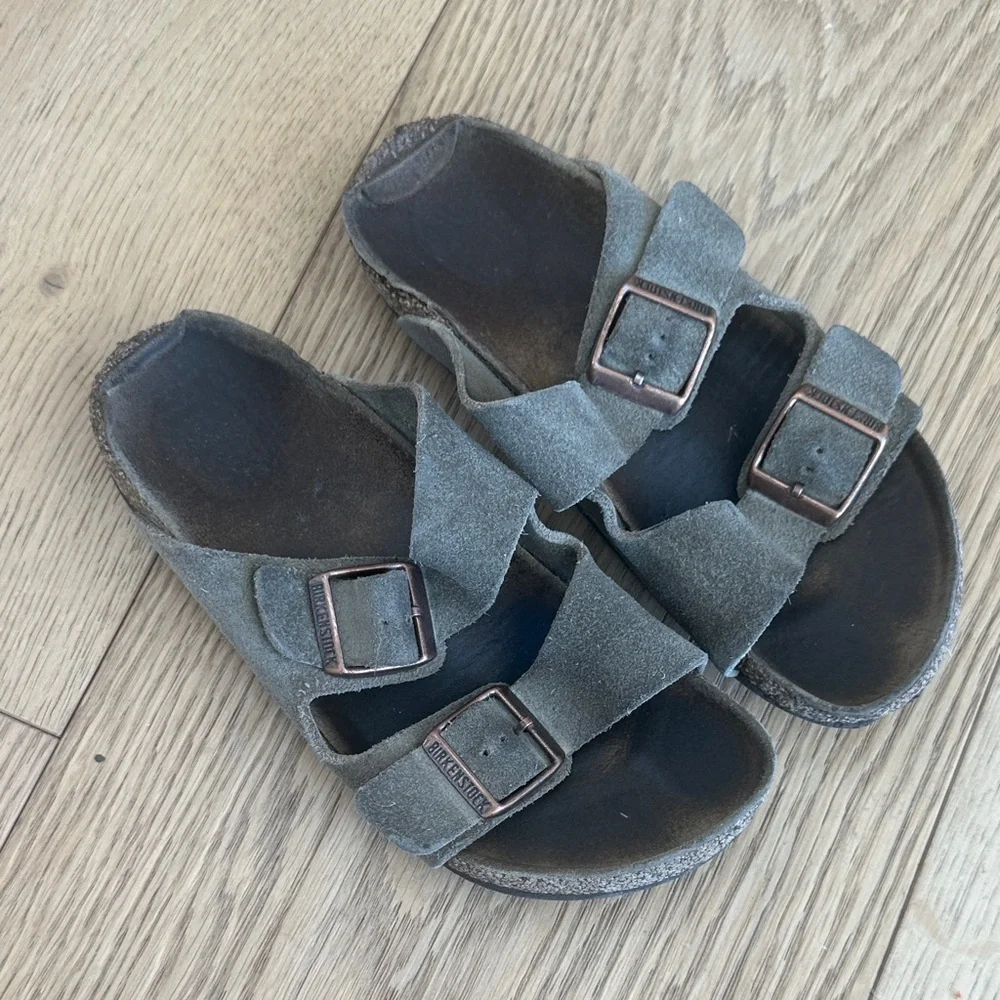 Birkenstock Kids Suede Sandals - taupe 34 kids 3